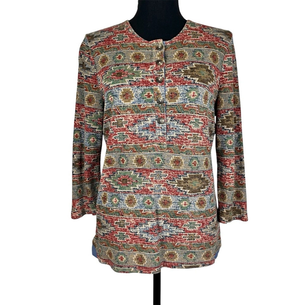 Lauren Jeans‎ Co. Ralph Lauren Southwest Aztec Button Front Cardigan – Size L